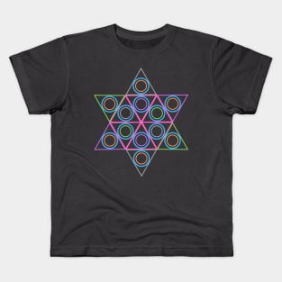 Triangle & Circle Star Teture Kids T-Shirt